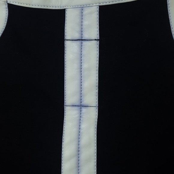 Guess Faux Leather Jacket White Black Zippered S - Picture 6 of 10
